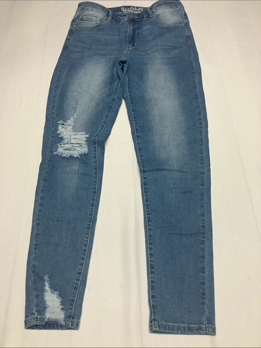 Distressed Light Blue Skinny Jeans by Day+Eve